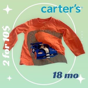 🌈(2/10) 👍*GUC* CARTER’S |18 m| Baby Long sleeves graphic tee orange